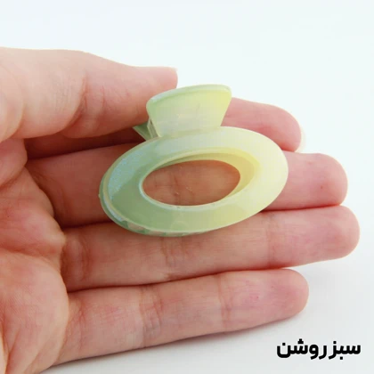 کلیپس دخترانه مدل بیضی کوچک دو رنگ