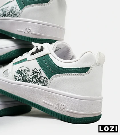 کفش کتانی مردانه سفید سبز NIKE AirForce Draw