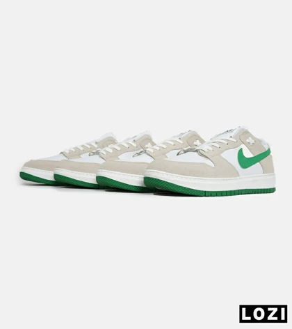 کفش کتانی بزرگ پا سفید طوسی سبز نایک NIKE SB