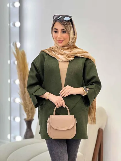مانتو دو جیب نما پایین هلال