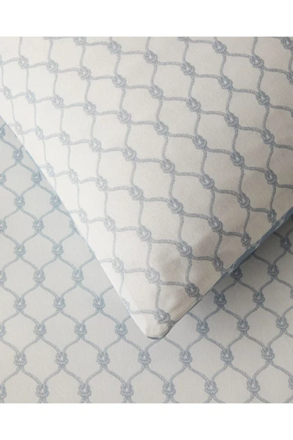 سرویس روتختی یک نفره English Home مدل Ocean Rope پنبه و پلی‌استر - آبی