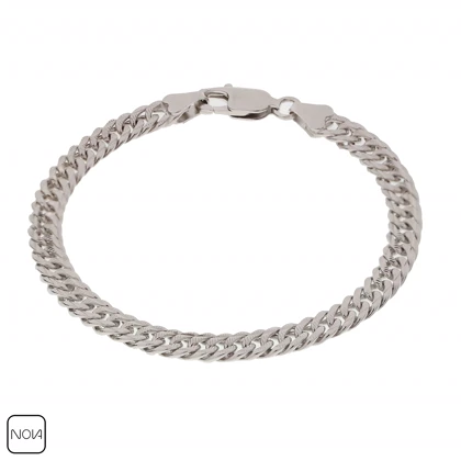 دستبند نقره مردانه دوبل کد 0353216