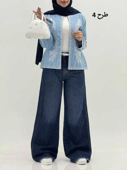 3950-جین وارداتی گلدوزی