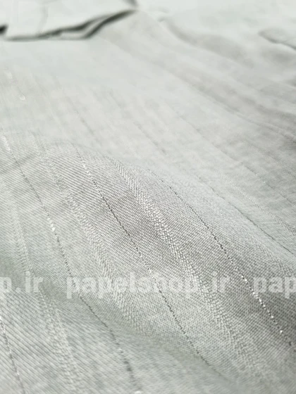 شومیز مانتویی جلو دکمه راه راه لمه جیب‌دار