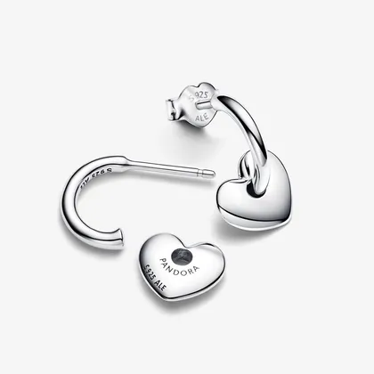 گوشواره حلقه‌ای باز قلب پاندورا