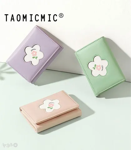 کیف پول زنانه تاشو دکمه دار Taomicmic تائومیک میک طرح گل
