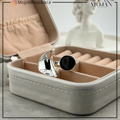 انگشتر زنانه آبکاری نقره رنگ ثابت کد ta10004