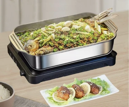 تابه گریه دسته دار استیل سیلور