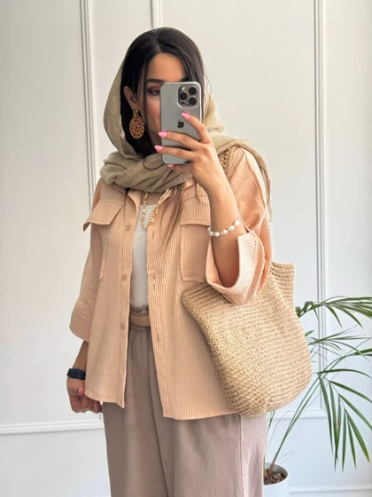 مانتو شومیزی باکسی آیناز