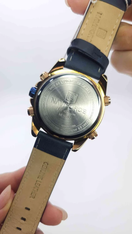 ساعت مچی مردانه نیوی فورس Naviforce 9197 دو زمانه و دو موتور کوارتز ژاپن