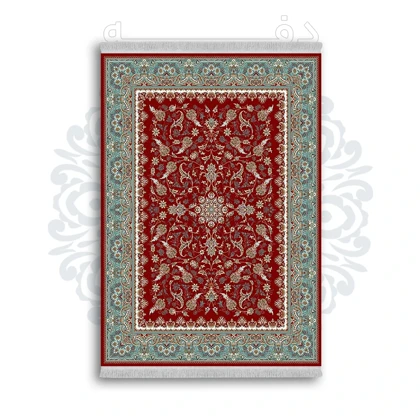 *جدید* فرشینه از جنس پارچه شانل مخمل ترک طرح فانتزی برند دفه کد 1244