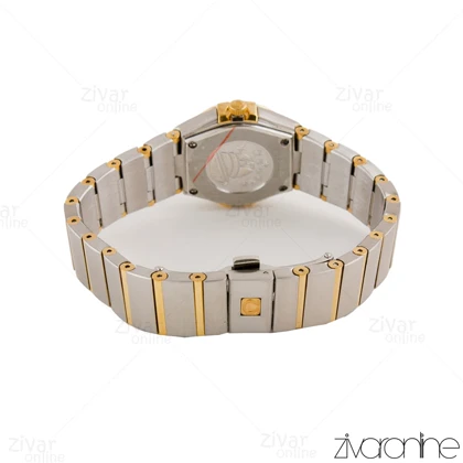 ساعت امگا کانسلیشن زنانه دو رنگ طلایی صفحه سیلور 104784