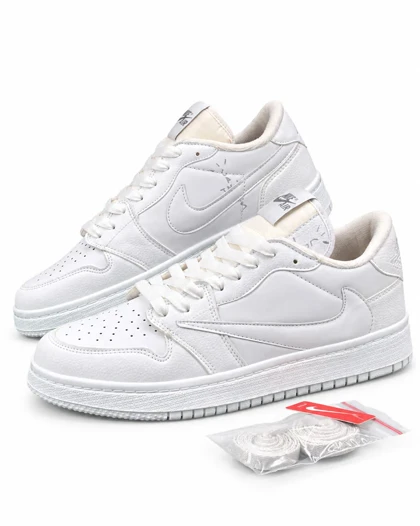 کفش کتانی مردانه مدل نایکی ترویس سفید تمام 2 Nike travis
