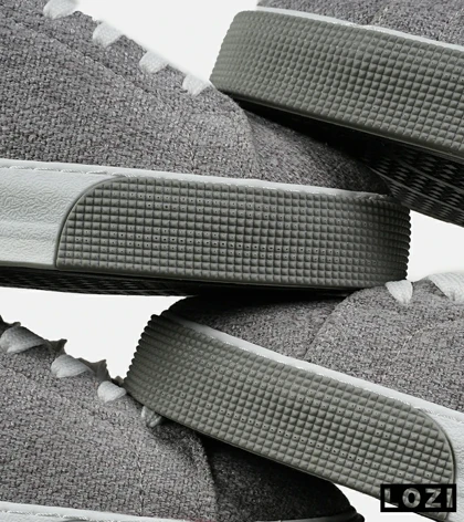 کفش کتانی مردانه طوسی سفید PULL & BEAR مدل 7450