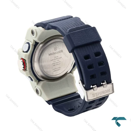 ساعت مردانه هامر دوزمانه 2004 سرمه ای قاب سفید Hummer-6513-G