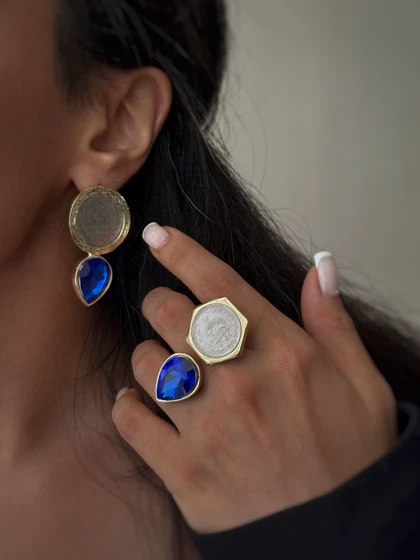 انگشتر و گوشواره سکه