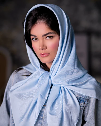 روسری ابریشم ژاکارد دیور (قواره 90) 30128