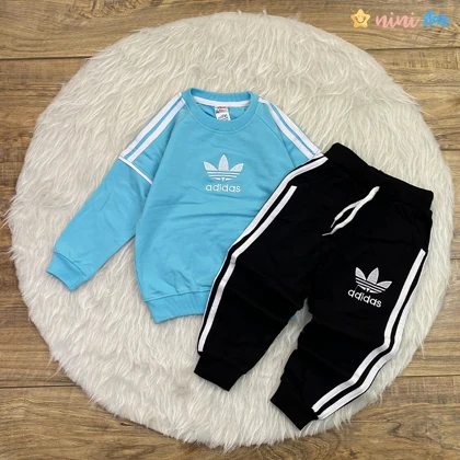 ست بلوز شلوار adidas مناسب 3 تا 5 سال جنس پنبه