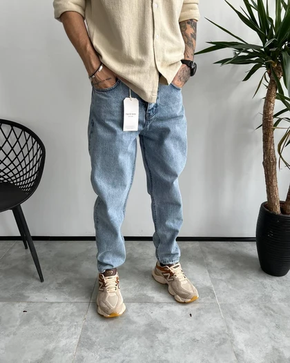 شلوار مام فیت یخی ساده RAG&BONE