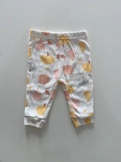 شلوار بچگانه طرح کدو تنبل