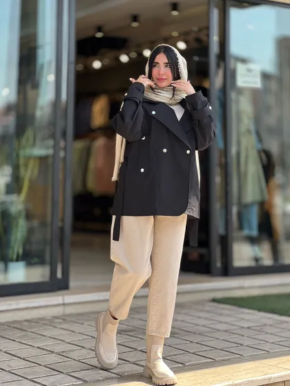 بارانی دکمه پرچی کد 630
