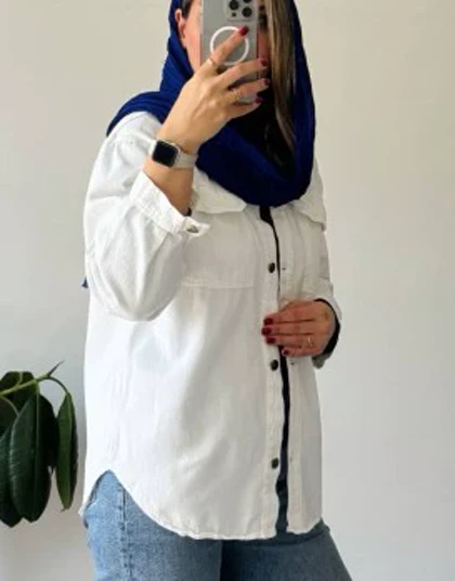 مانتو جین رنگی