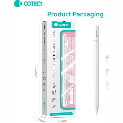 قلم لمسی آیپد کوتسی Coteci مدل iP-016 شارژی با 3 عدد نوک یدکی