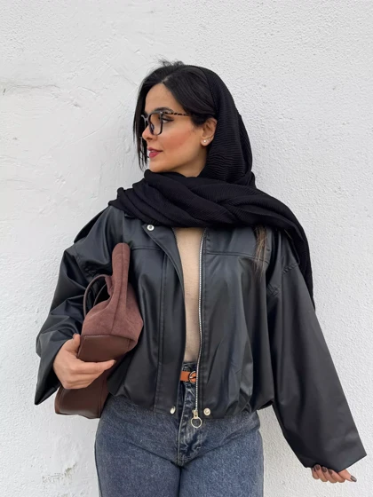 کاپشن چرم آستردار شکیرا