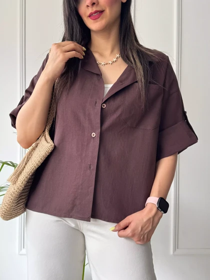 مانتو شومیزی باکسی سایه