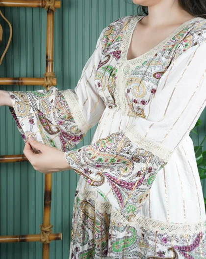 پیراهن زنانه هندی خامه دوزی U7614