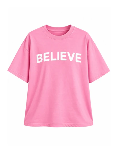 تیشرت باکسی طرح Believe