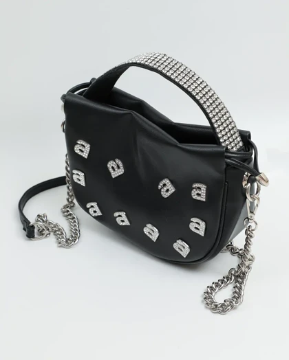 145BAG - کیف دسته نگینی ونگ F145