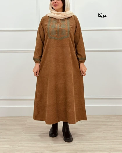 پیراهن مخمل کبریتی کتیبه