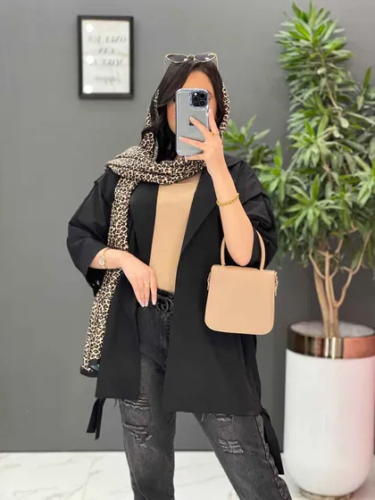 مانتو پانچ آستین حلقه