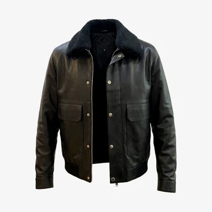 کاپشن مردانه چرم طبیعی گوسفندی مونو mono مدل K0010