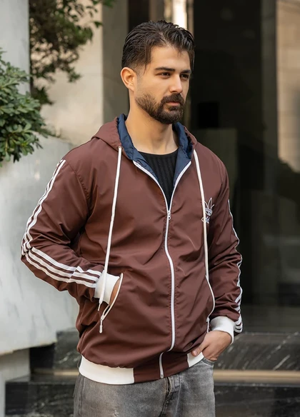 کاپشن بادی مردانه قهوه ای مدل P300 ویژه