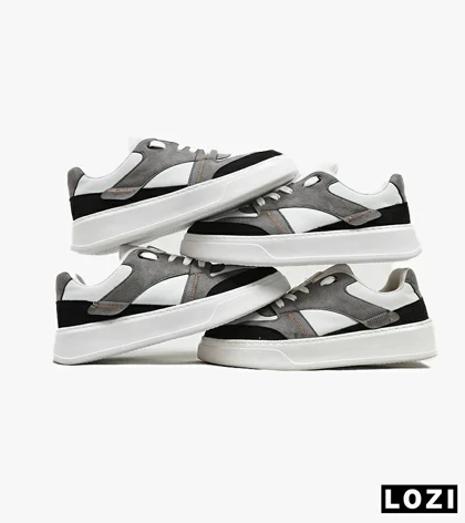 کفش کتانی مردانه طوسی مشکی PULL&BEAR