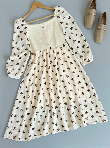 پیراهن بهاره آستردار کد 2582