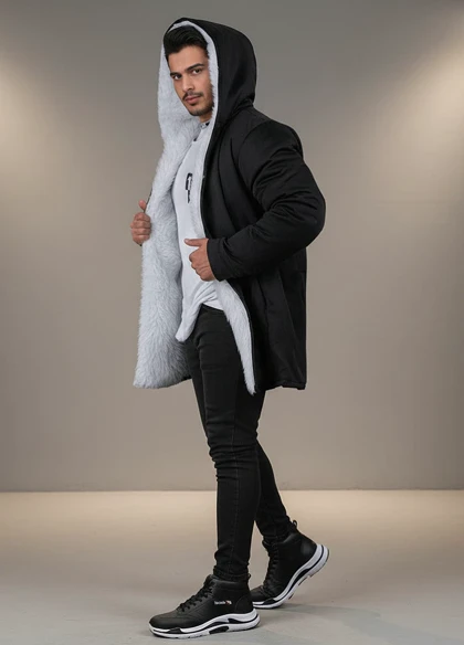 شنل خز سفید مردانه مدل venit