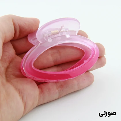 کلیپس دخترانه مدل بیضی ساده دو رنگ کوچک