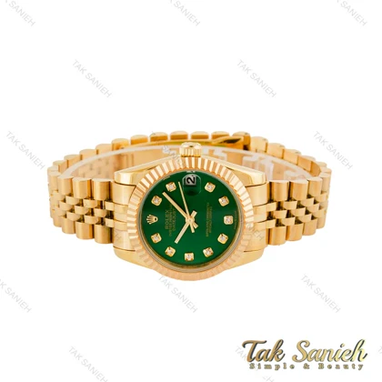 ساعت رولکس زنانه طلایی صفحه سبز Rolex-4516-S-L
