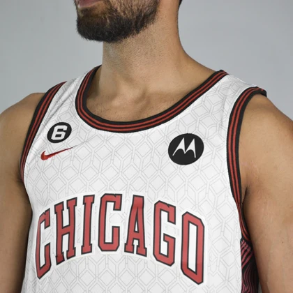 رکابی ورزشی مردانه شیکاگو بولز مدل Dri Fit-Derozan-1475 سفید