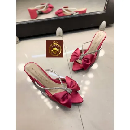 صندل مجلسی نگینی پاشنه‌دار زنانه مدل papillon