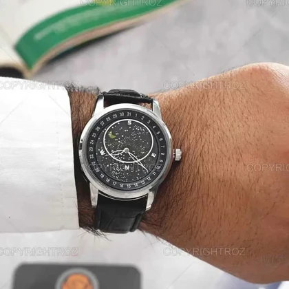 ساعت مچی مردانه کهکشانی صفحه چرخان شیک و خاص