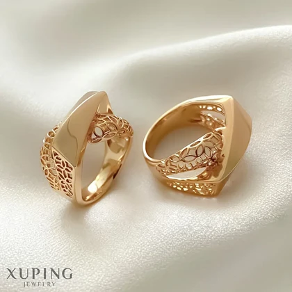 انگشتر زنانه مدل طلا با طرح خاص و آبکاری چندلایه ژوپینگ