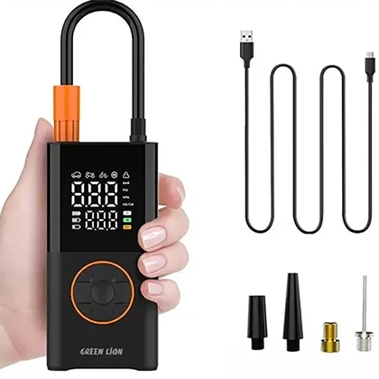 پمپ باد و چراغ قوه بی‌سیم شارژی گرین‌لاین GTI-01