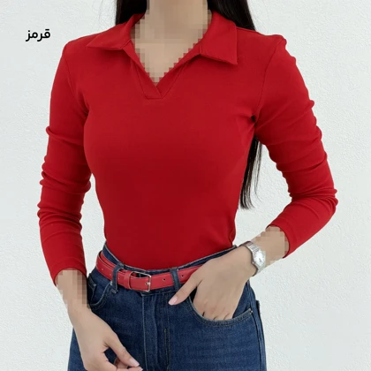 پولوشرت زنانه یقه شکاری کبریتی | آی بولک