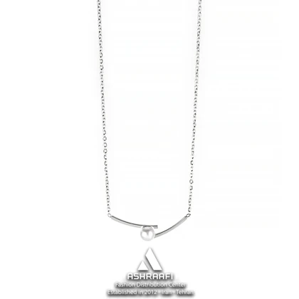 گردنبند نقره‌ای مروارید Pearl Necklace S