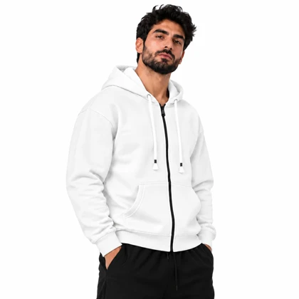 سویشرت اسپرت بیسیک مدل ZRA-5F0659 سفید