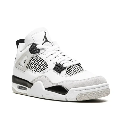 کتانی نایک جردن4 سفید مشکی میلیتاری بلک مستر کوالیتی Nike Air Jordan 4 Retro Military Black